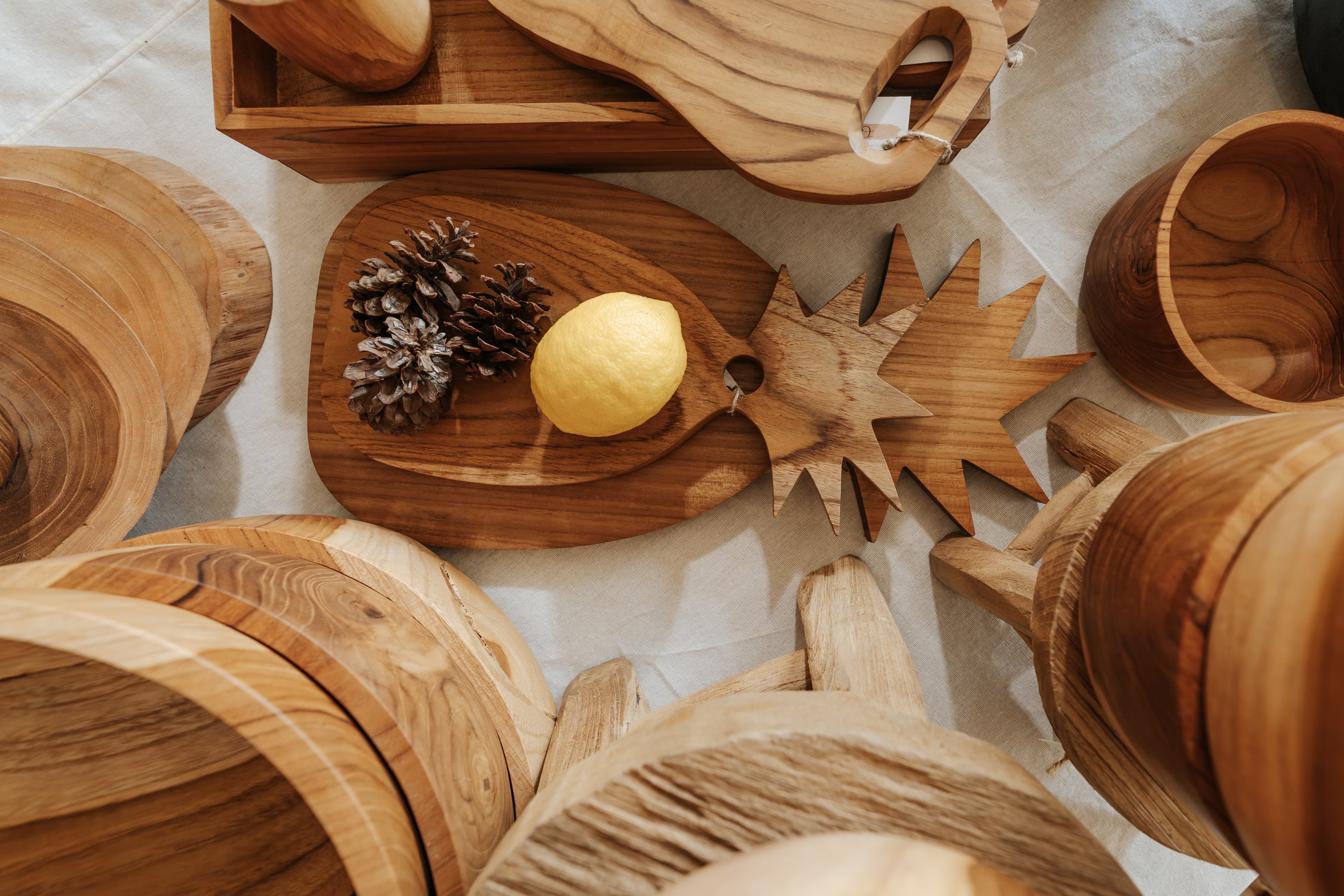 Natural organic interior with tropical plants and rattan, Indonesia